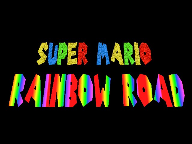 Super Mario Rainbow Road Plus (1.0 Bugfix) Title Screen